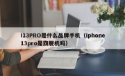I13PRO是什么品牌手机（iphone13pro是旗舰机吗）